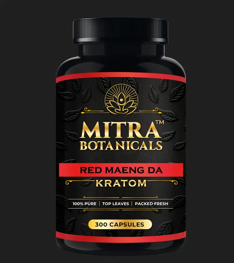 Mitra Botanicals Red Maeng Da – Kratom (300 Capsules) 1