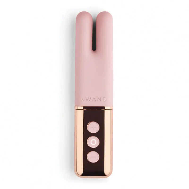 Le Wand Chrome Deux Rechargeable Silicone Mini Vibrator Rose Gold 1
