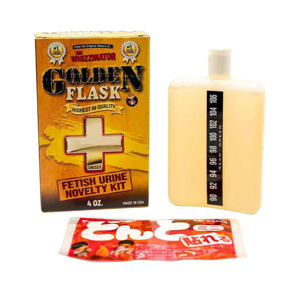 The Whizzinator Golden Flask Fetish Urine - 4Oz 1