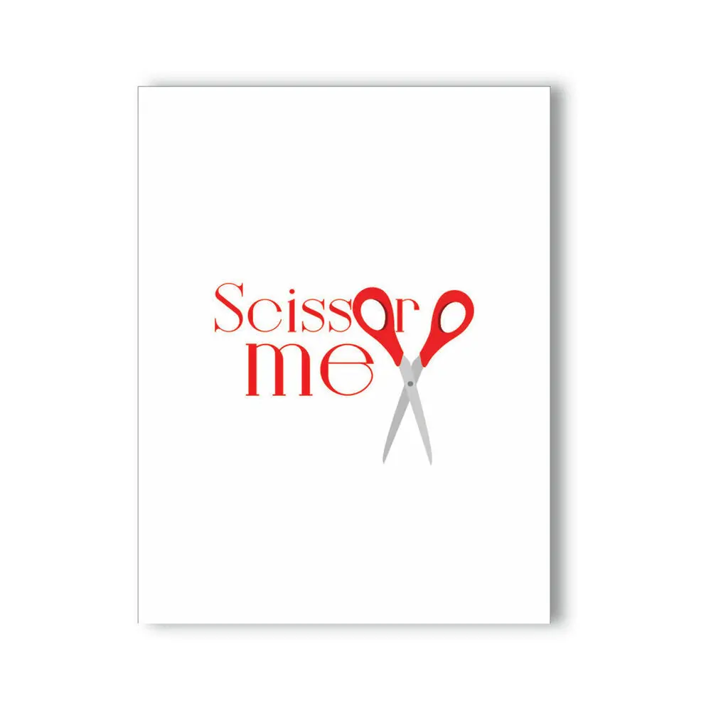 Scissor Me Greeting Card By Naughty Kard 1