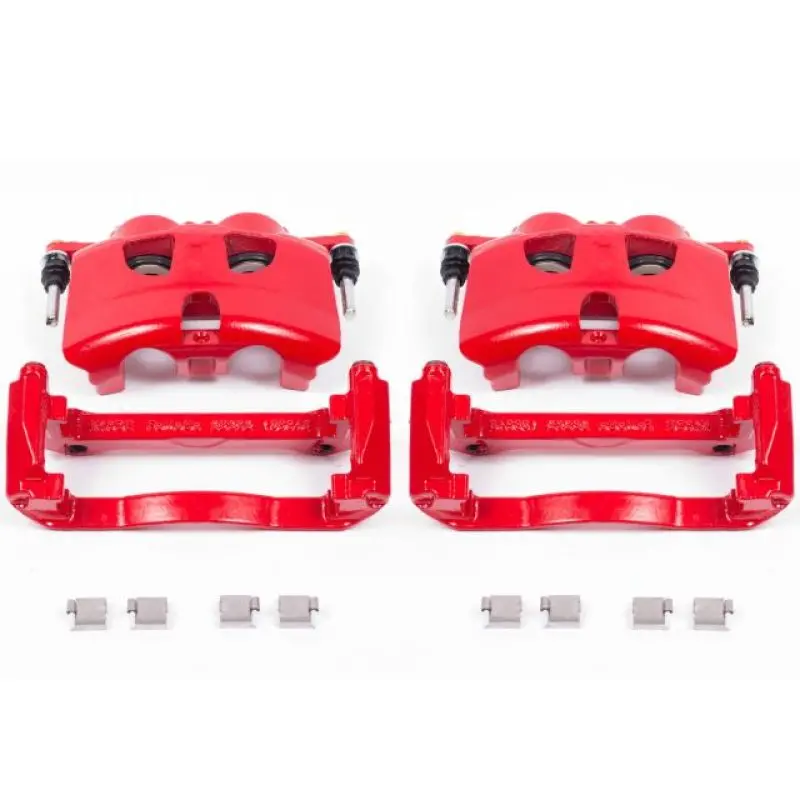 Power Stop 12-19 Ford F-150 Front Red Calipers W/Brackets - Pair 1