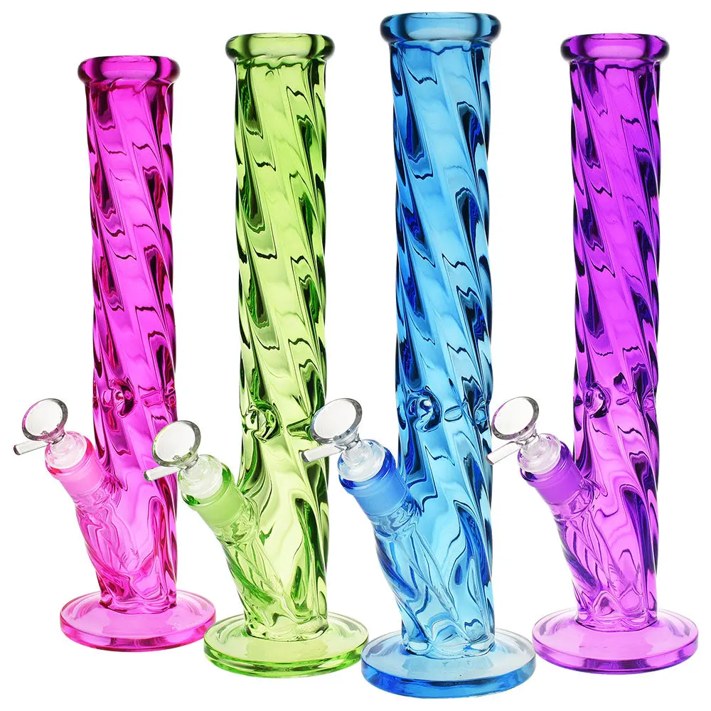Slick Spiral Straight Tube Water Pipe -13.5" 1