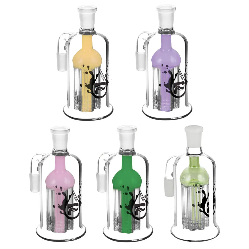 Pulsar 8 Arm Ash Catcher - 14Mm Male / Colors Vary 1