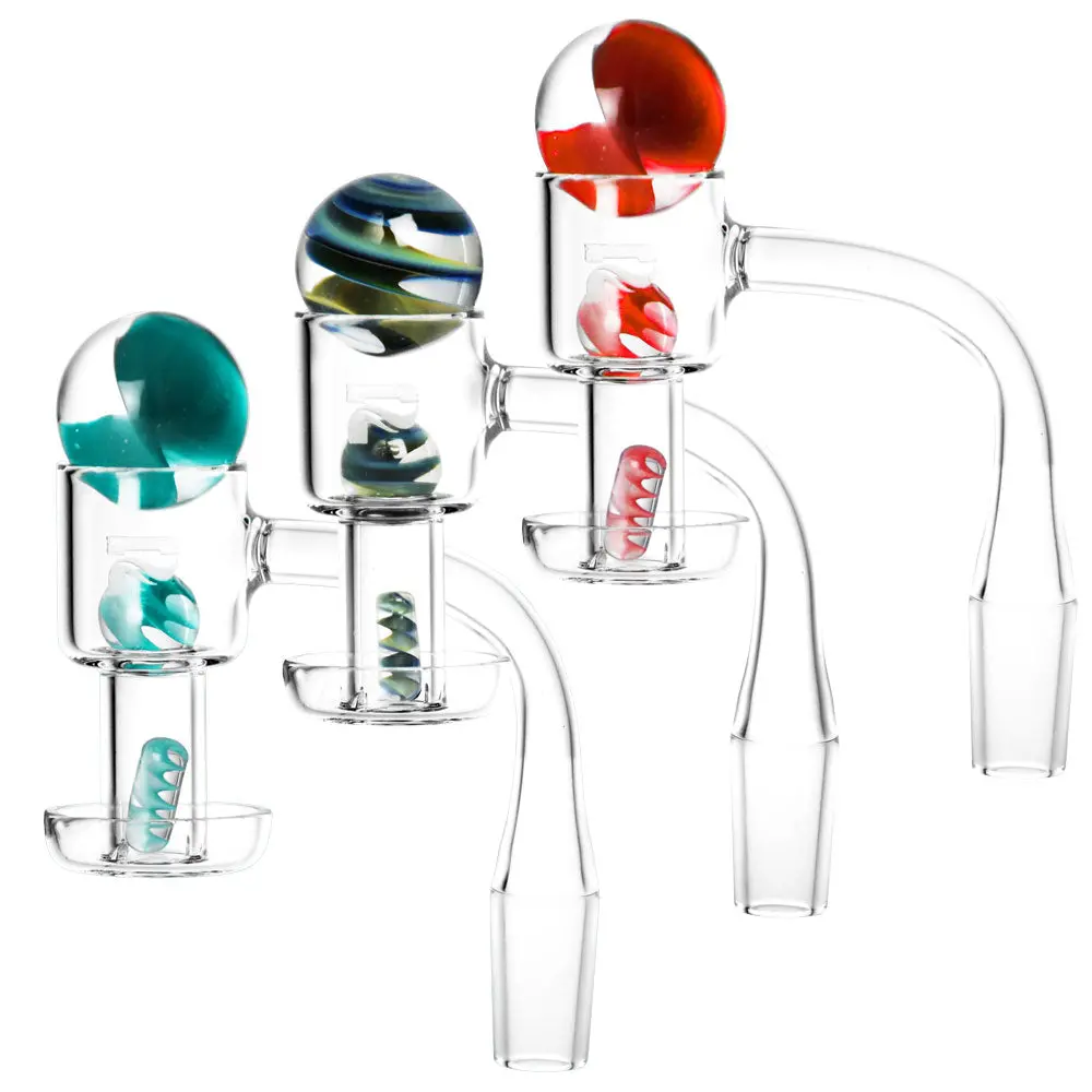 Pulsar Terp Slurper Twist Set W/ Banger - 4Pc/14Mm M/Colors Vary 1