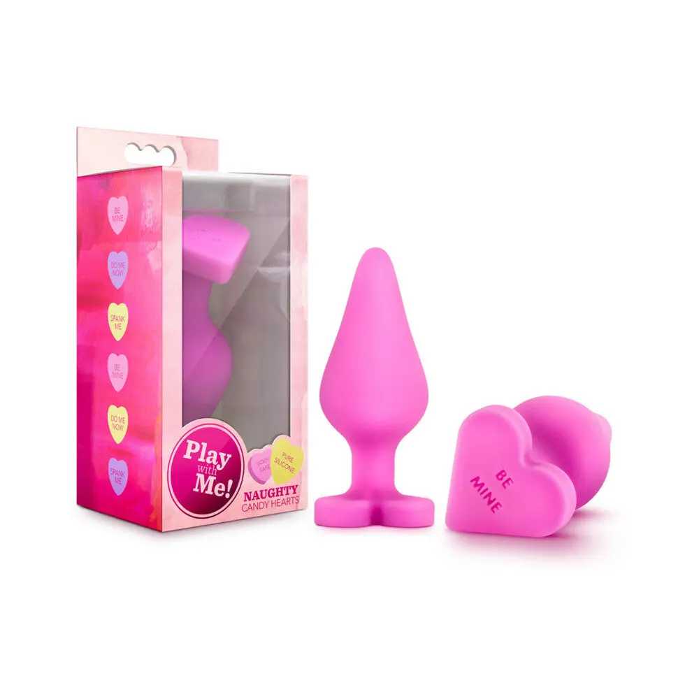 Play With Me Naughty Candy Hearts 'Be Mine' Anal Plug Pink 1