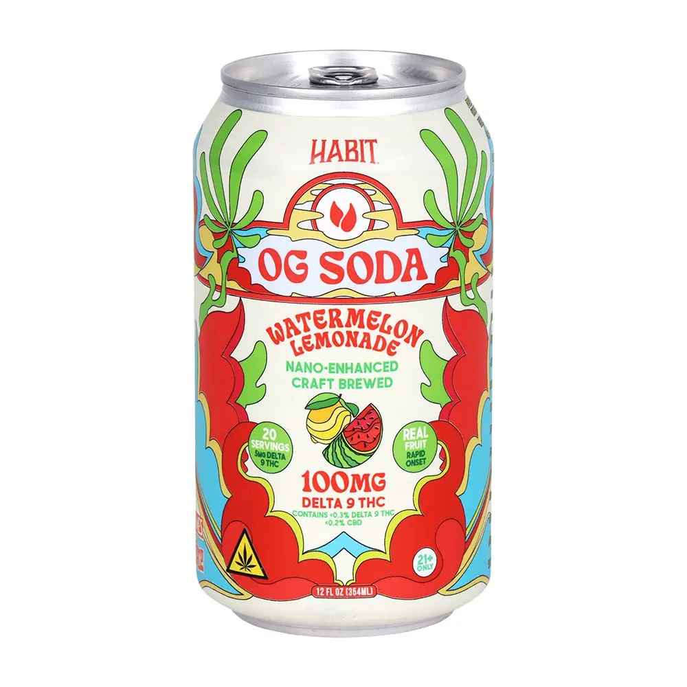 Habit D9 Thc Og Soda | 12Oz | 100Mg | 6Ct Pack 4