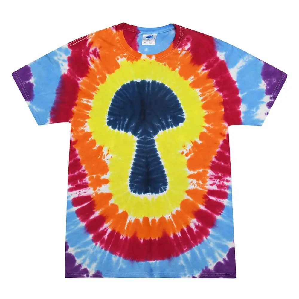 Short Sleeve Tie Dye T-Shirt | Multicolor Mushroom 1