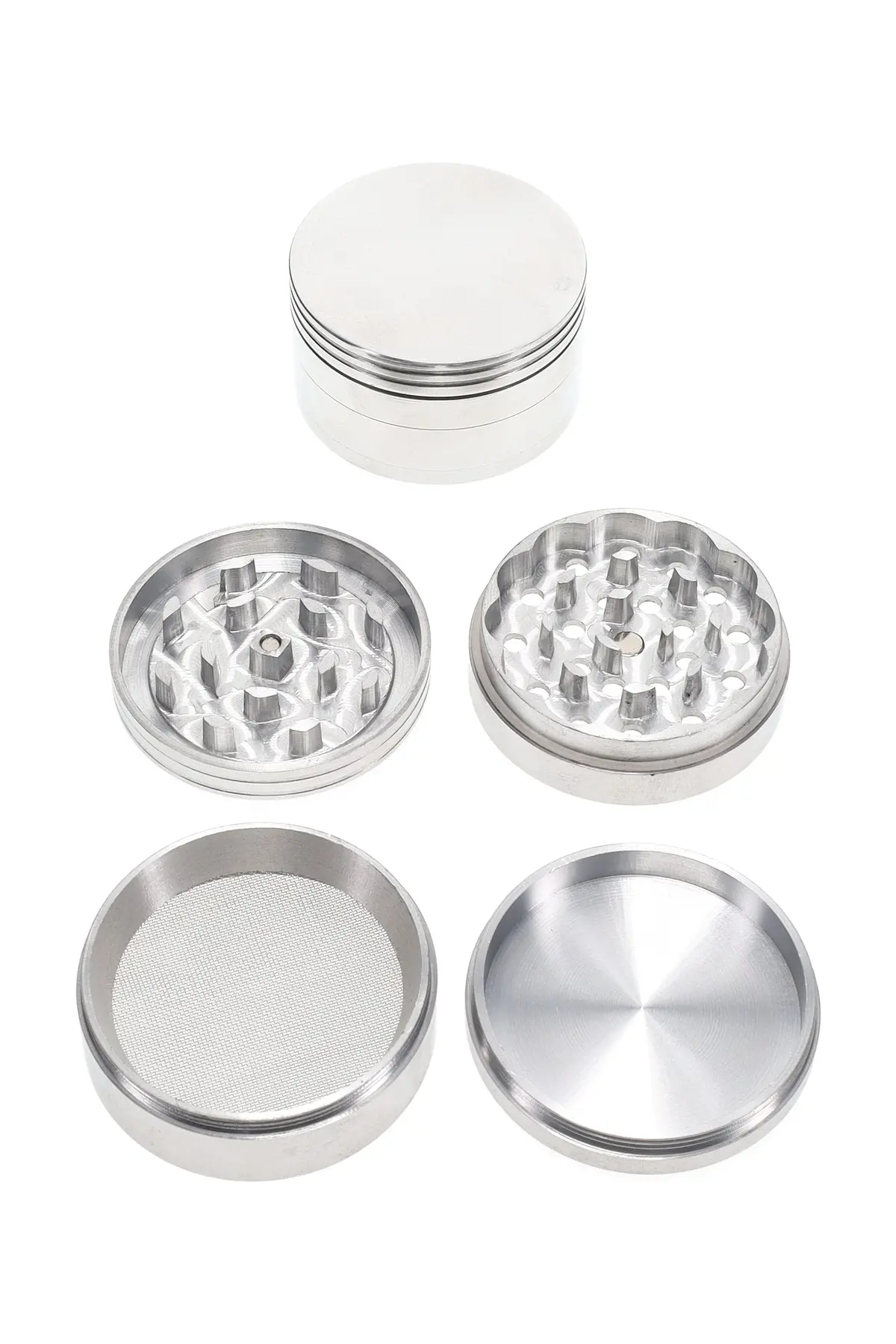 2½″ 4-Part Metal Herb Grinder “Pocket Cyclone” 1