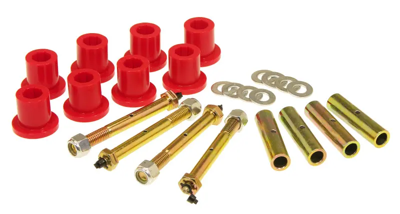 Prothane 87-96 Jeep Yj Front Or Rear Frame Shackle Bushings - Red 1