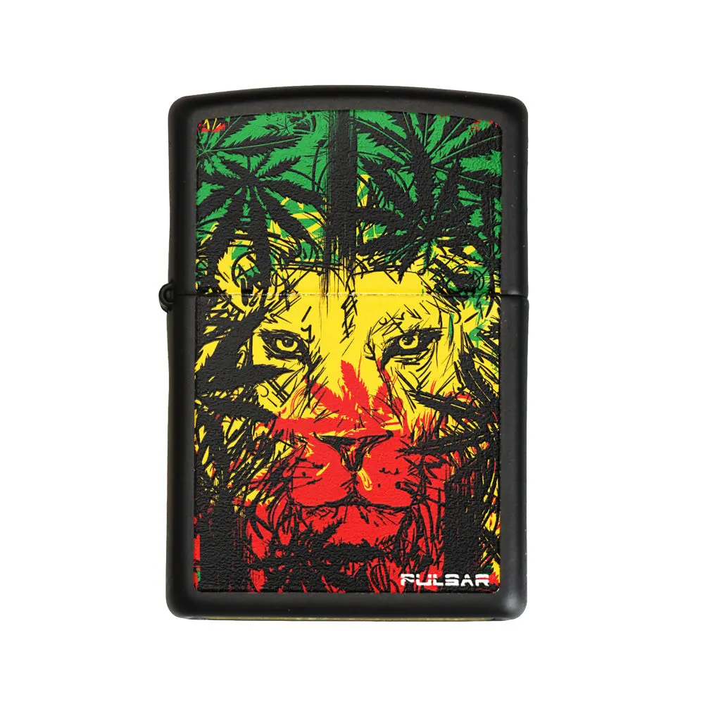 Zippo Lighter | Pulsar Zion Lion | Black Matte 1