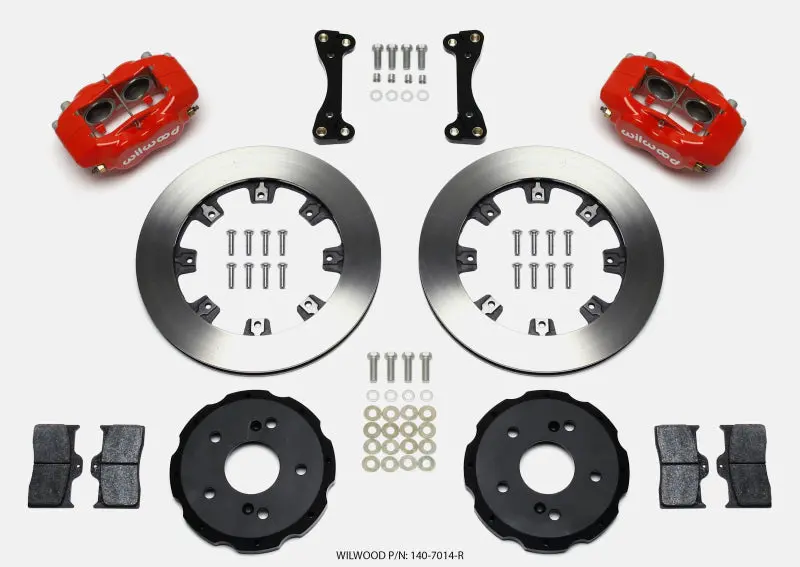 Wilwood Forged Dynalite Front Hat Kit 12.19In Red 02-06 Acura Rsx-5 Lug 1