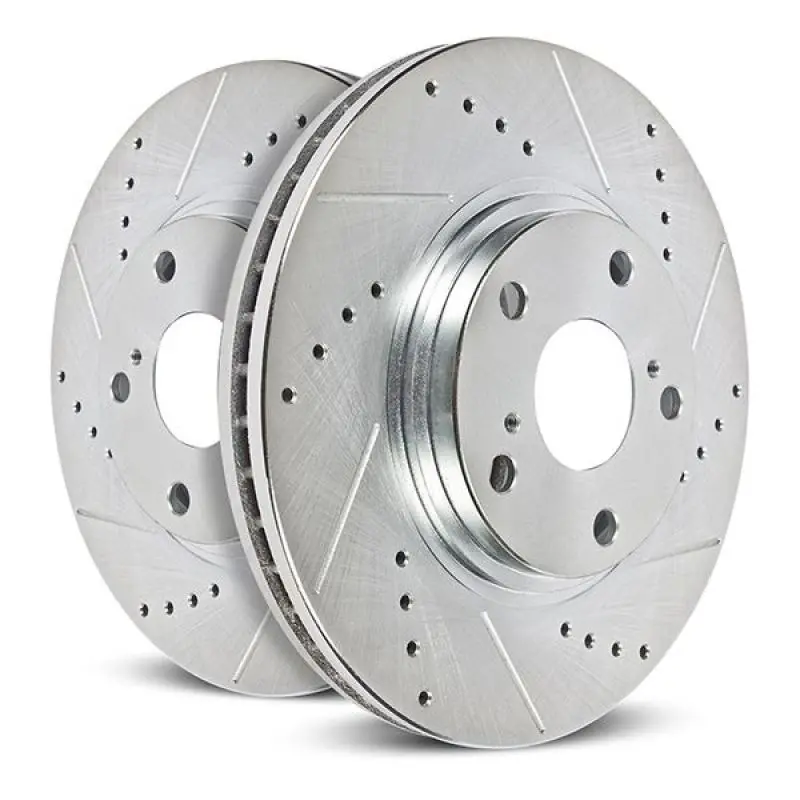 Power Stop 21-22 Ford F-150 Rear Drilled & Slotted Rotor (Pair) 1