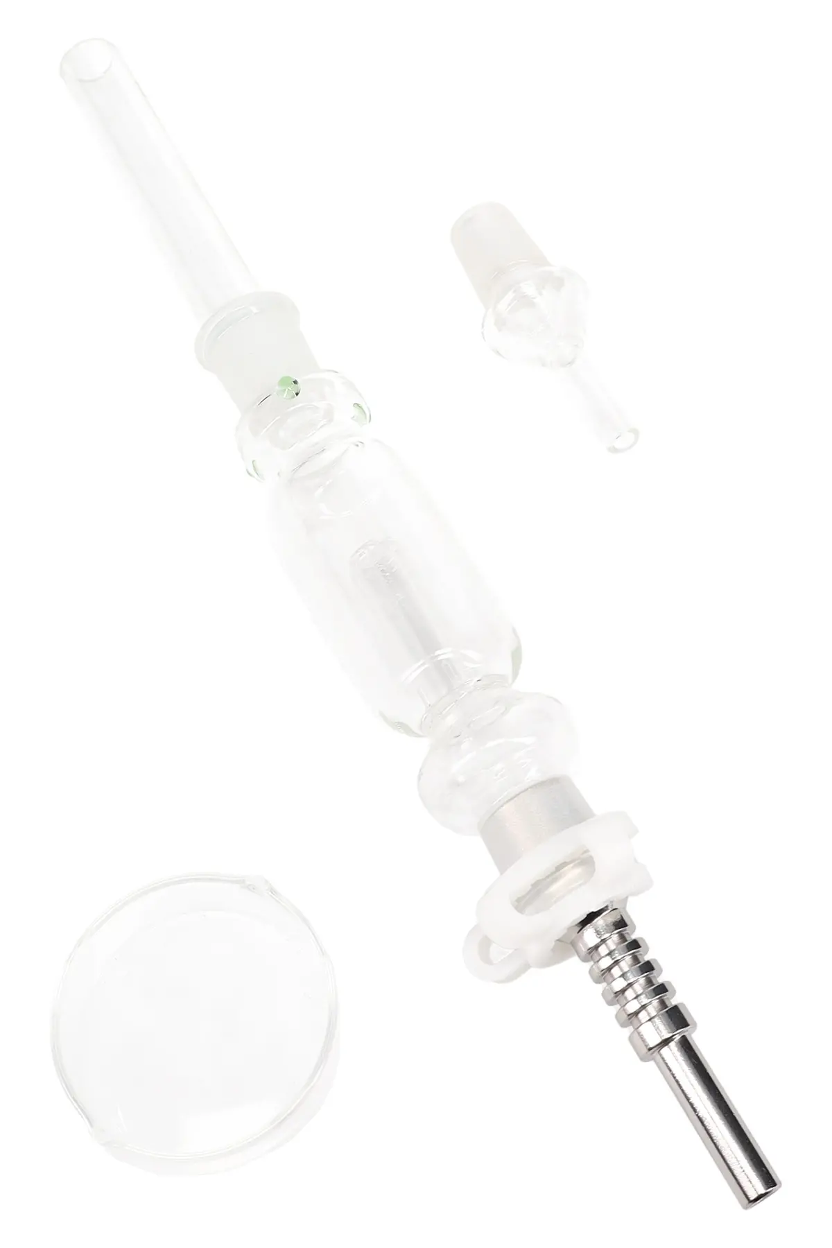 Glass Dab Straw Kit “Mega Trail” – 18.8 Mm Titanium Tip – 12″ 1