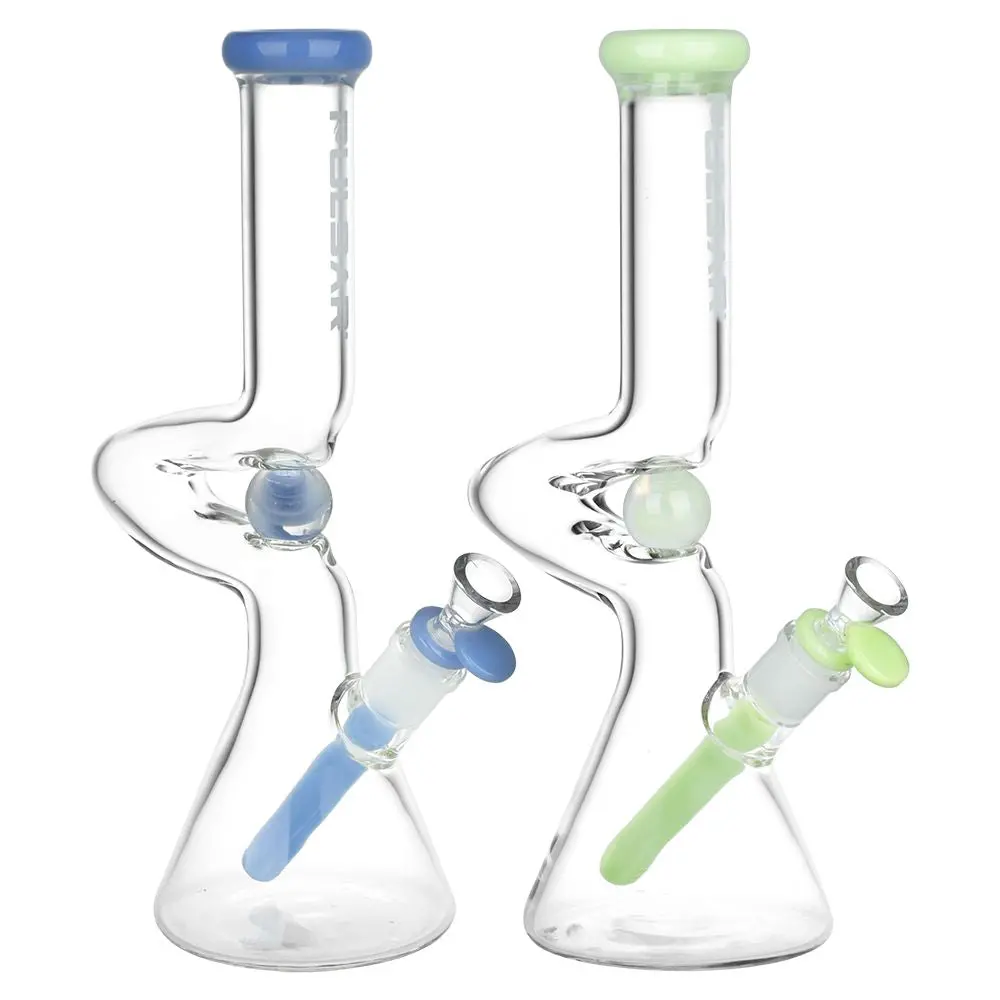 Pulsar Kinked Marble Glass Beaker Water Pipe | 12" | 14Mm F 1