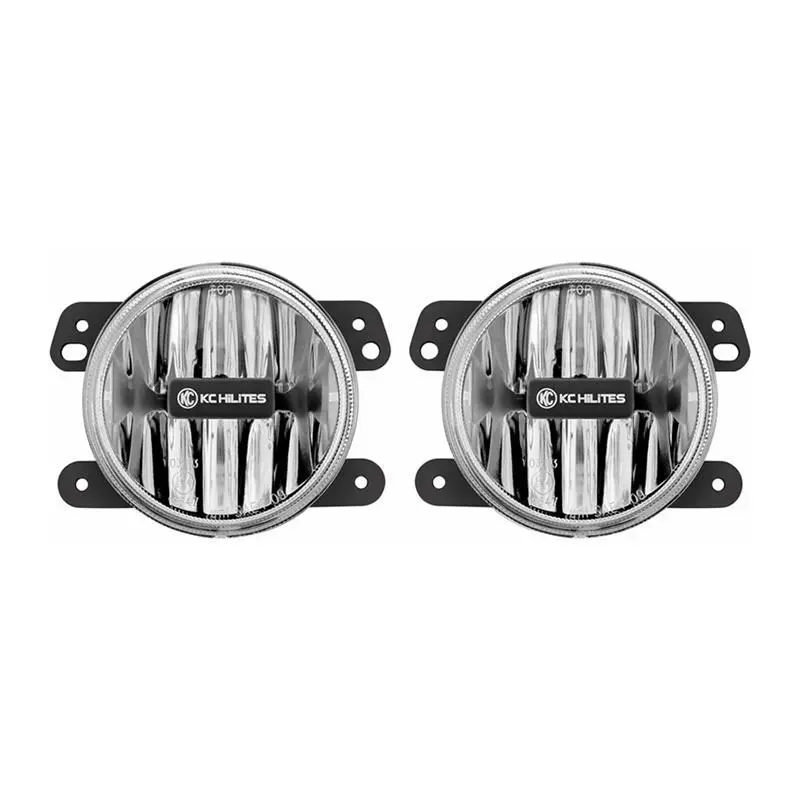 Kc Hilites 10-18 Jeep Jk 4In. Gravity G4 Led Light 10W Sae/Ece Clear Fog Beam (Pair Pack System) 1