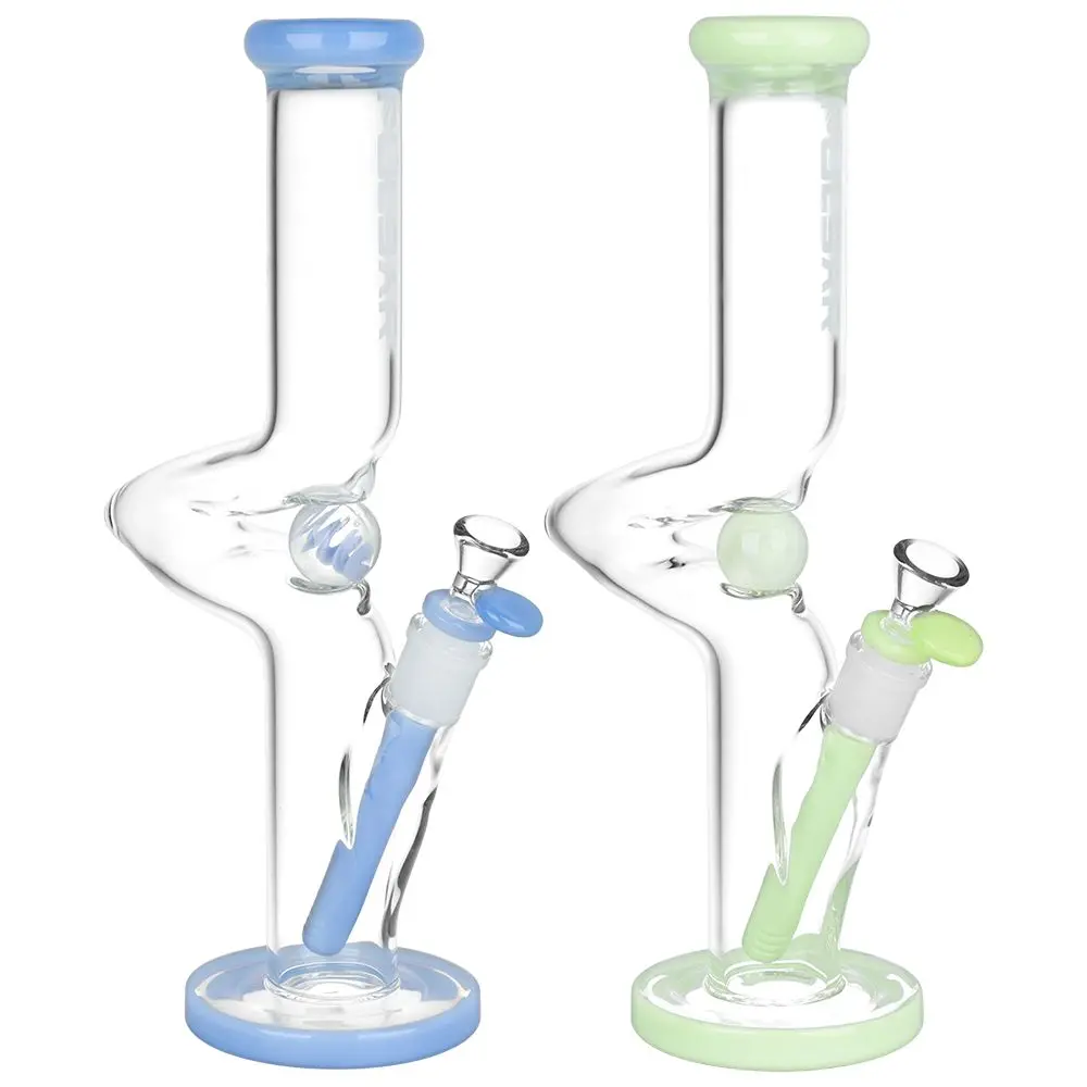 Pulsar Kinked Marble Straight Tube Glass Water Pipe - 12.75" / 14Mm F 1