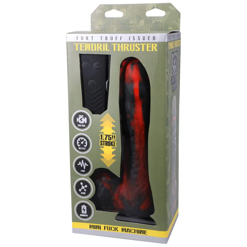 Fort Troff Tendril Thruster Mini Fuck Machine Rechargeable Remote-Controlled Silicone 8.5 In. Thrusting Dildo Red/Black 2