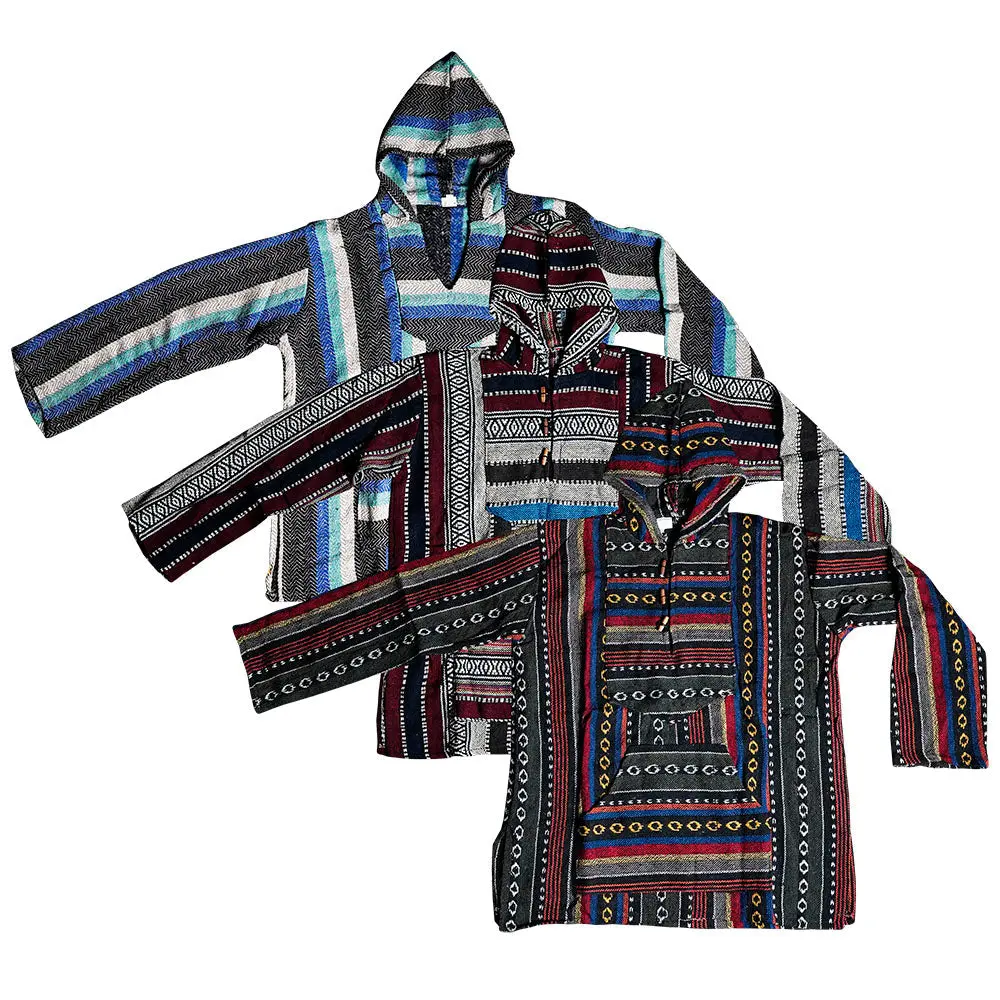 Hippie Cotton Baja Hoodie - Colors Vary 1