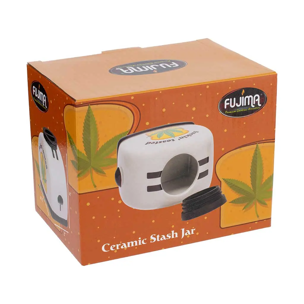 Large Toasted Ceramic Stash Jar 1