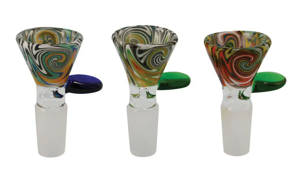 Worked Herb Slide - 14Mm Male / Colors Vary 1
