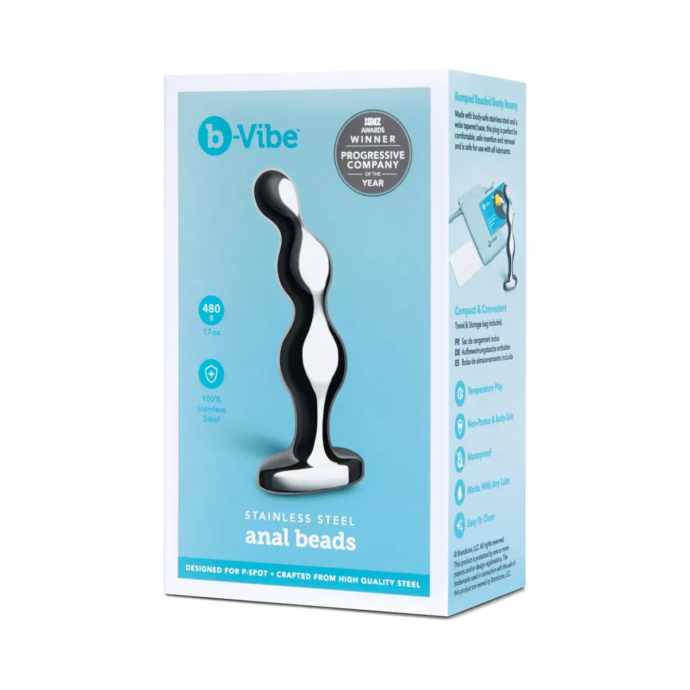 B-Vibe Stainless Steel Anal Beads 1