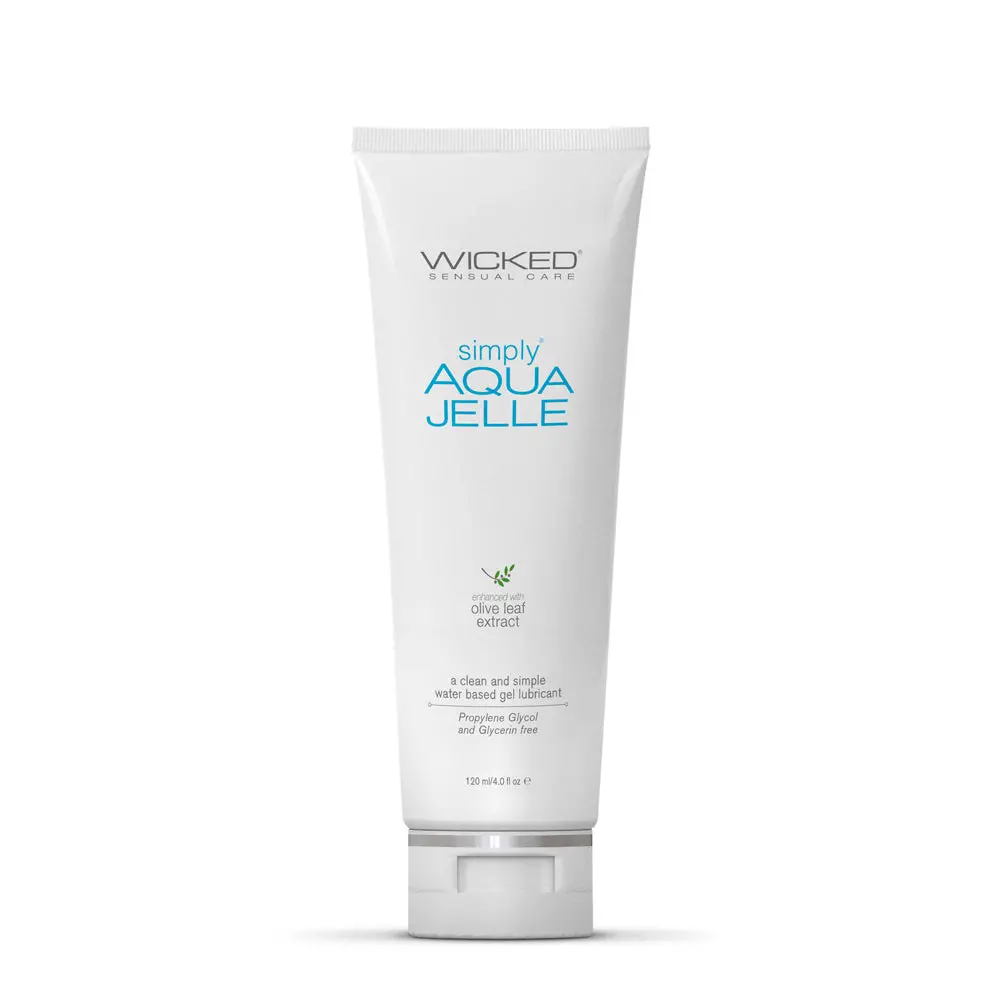 Wicked Simply Aqua Jelle Water Based Lubricant 4 Oz. 1