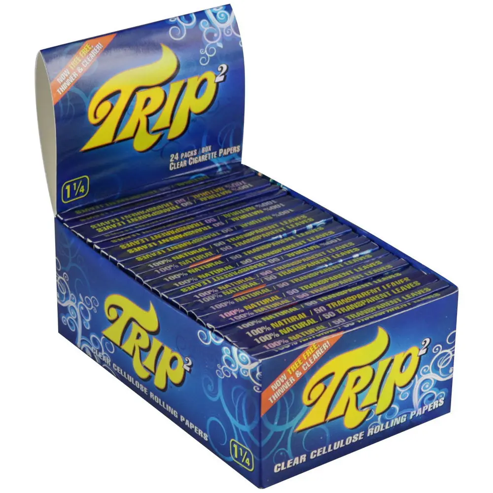 Trip2 Clear Rolling Papers - 1 1/4" - 24Pk 1