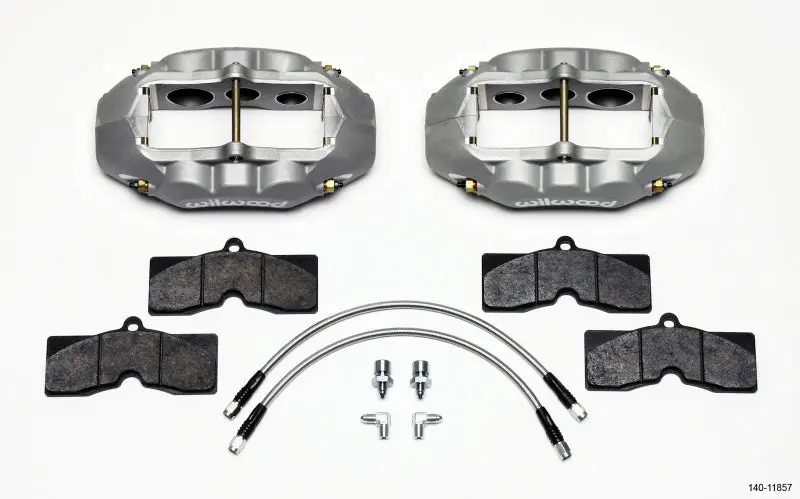 Wilwood D8-6 Front Caliper Kit Clear Corvette C2 / C3 65-82 1