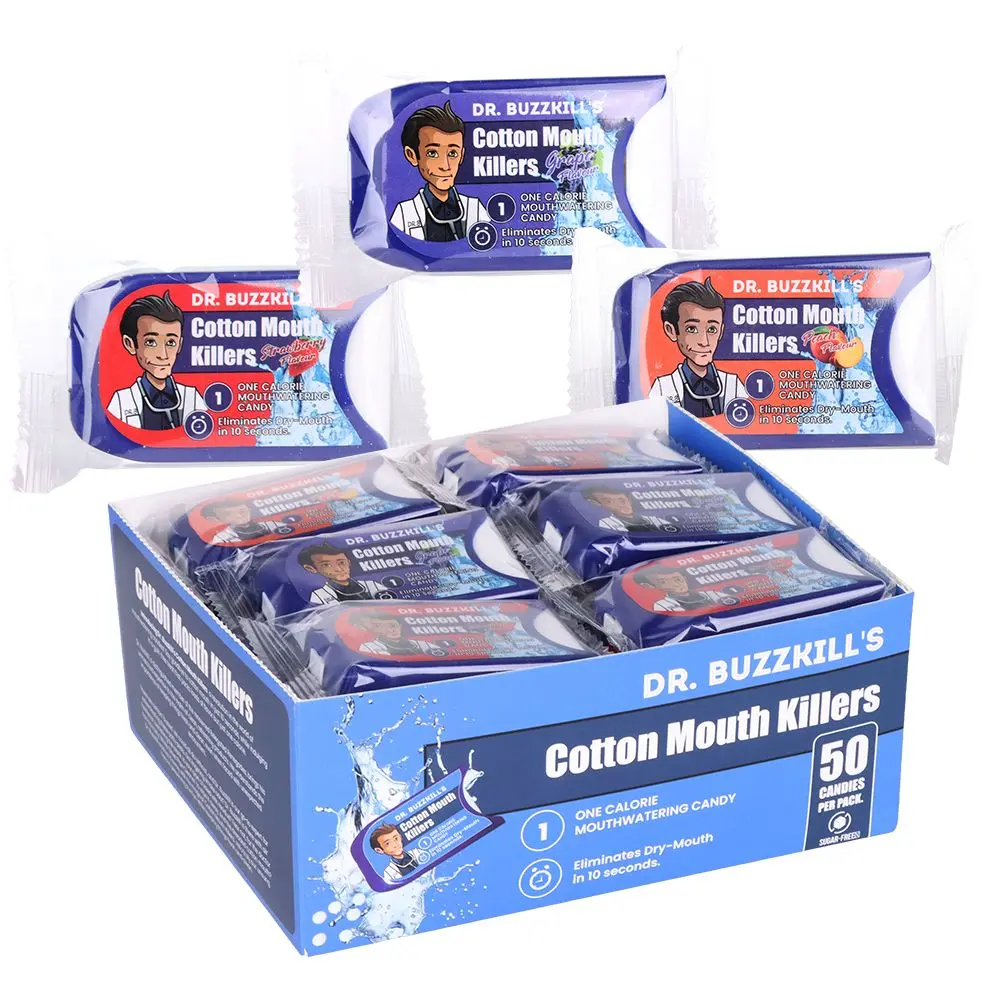 Dr. Buzzkill's Cottonmouth Killers Candy | 50Pc | 24Pk Display 2