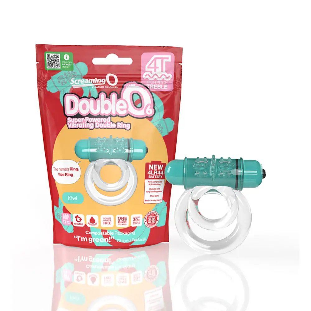 Screaming O 4T Doubleo 6 Vibrating Double Cockring Kiwi 1