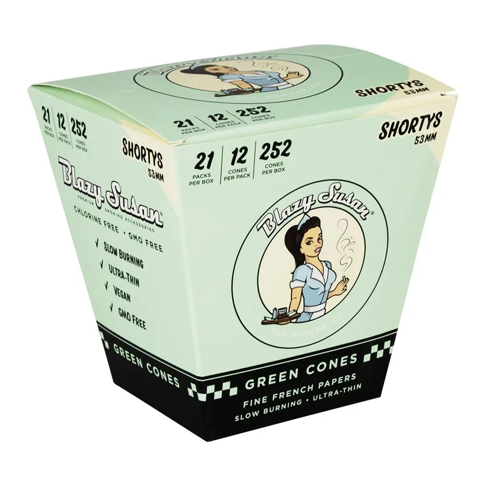 Blazy Susan Green Pre-Rolled Cones | 21Ct Display 1