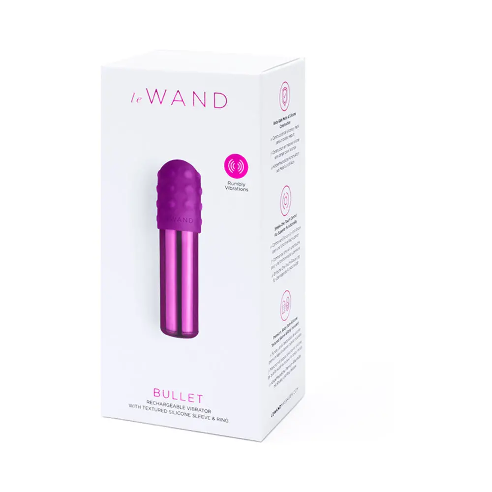 Le Wand Chrome Bullet Rechargeable Vibrator Dark Cherry 1