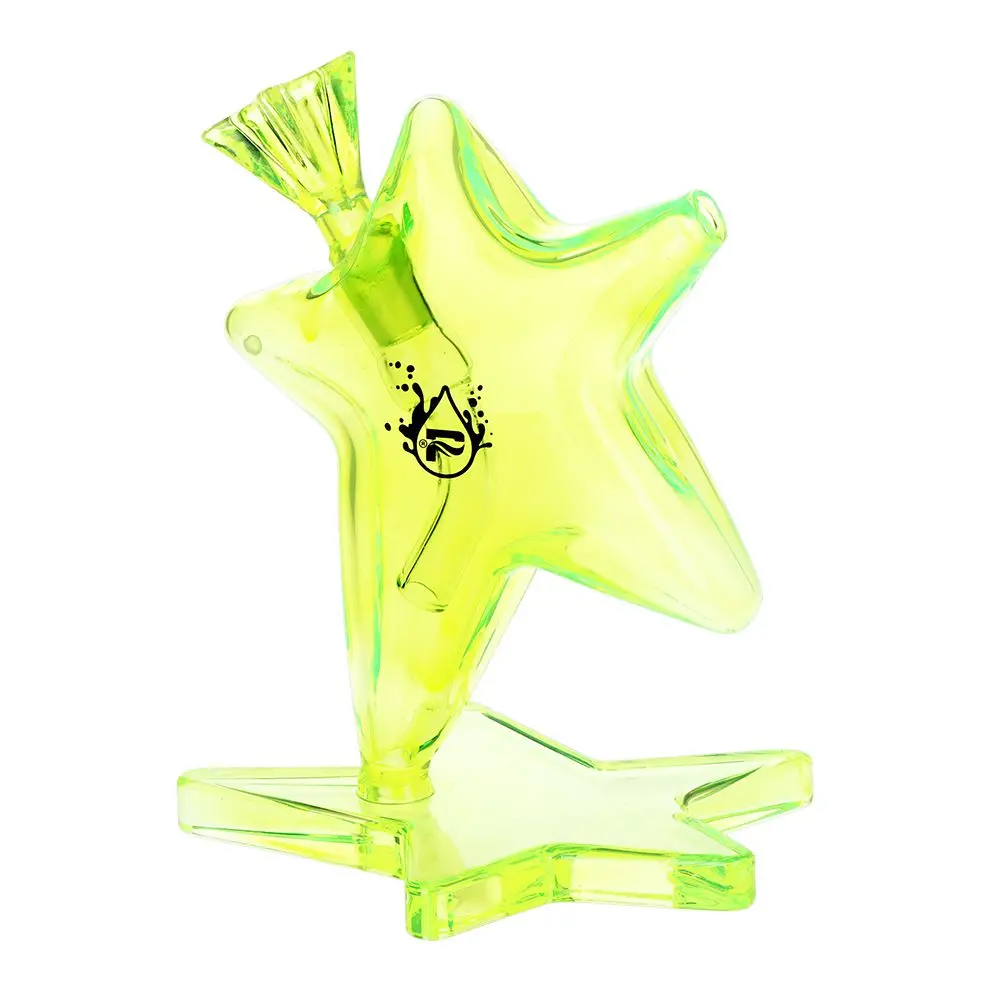 Pulsar Star Power Glass Water Pipe - 6.5" / 14Mm F / Green 1