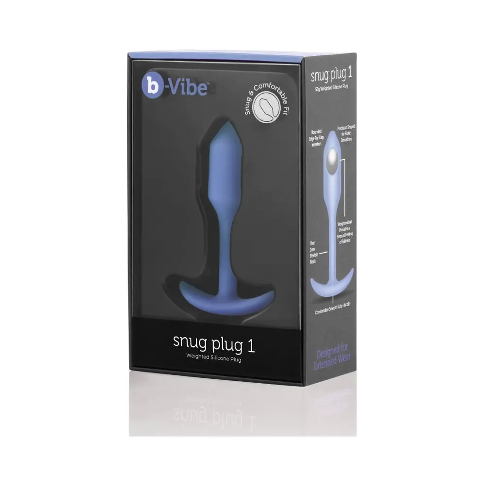 B-Vibe Snug Plug 1 Weighted Silicone Anal Plug Violet 2