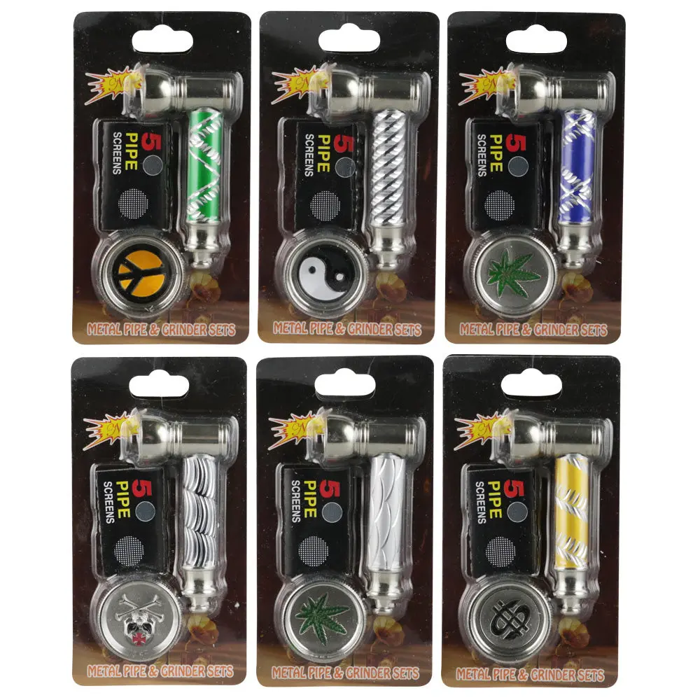 Metal Pipe, Screen & Grinder Blister Pack / Styles Vary 1