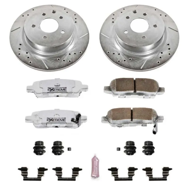 Power Stop 08-12 Infiniti Ex35 Rear Z26 Street Warrior Brake Kit 1