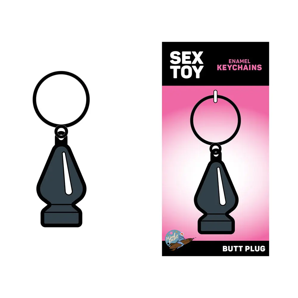 Sex Toy Keychain Gray Butt Plug 1