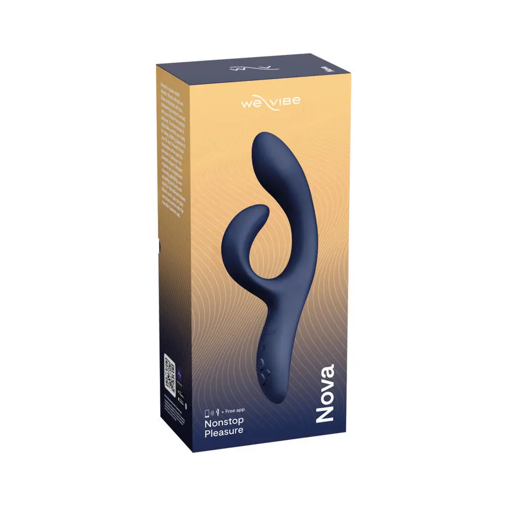 We-Vibe Nova 2 Rechargeable Flexible Silicone Rabbit Vibrator Midnight Blue 2