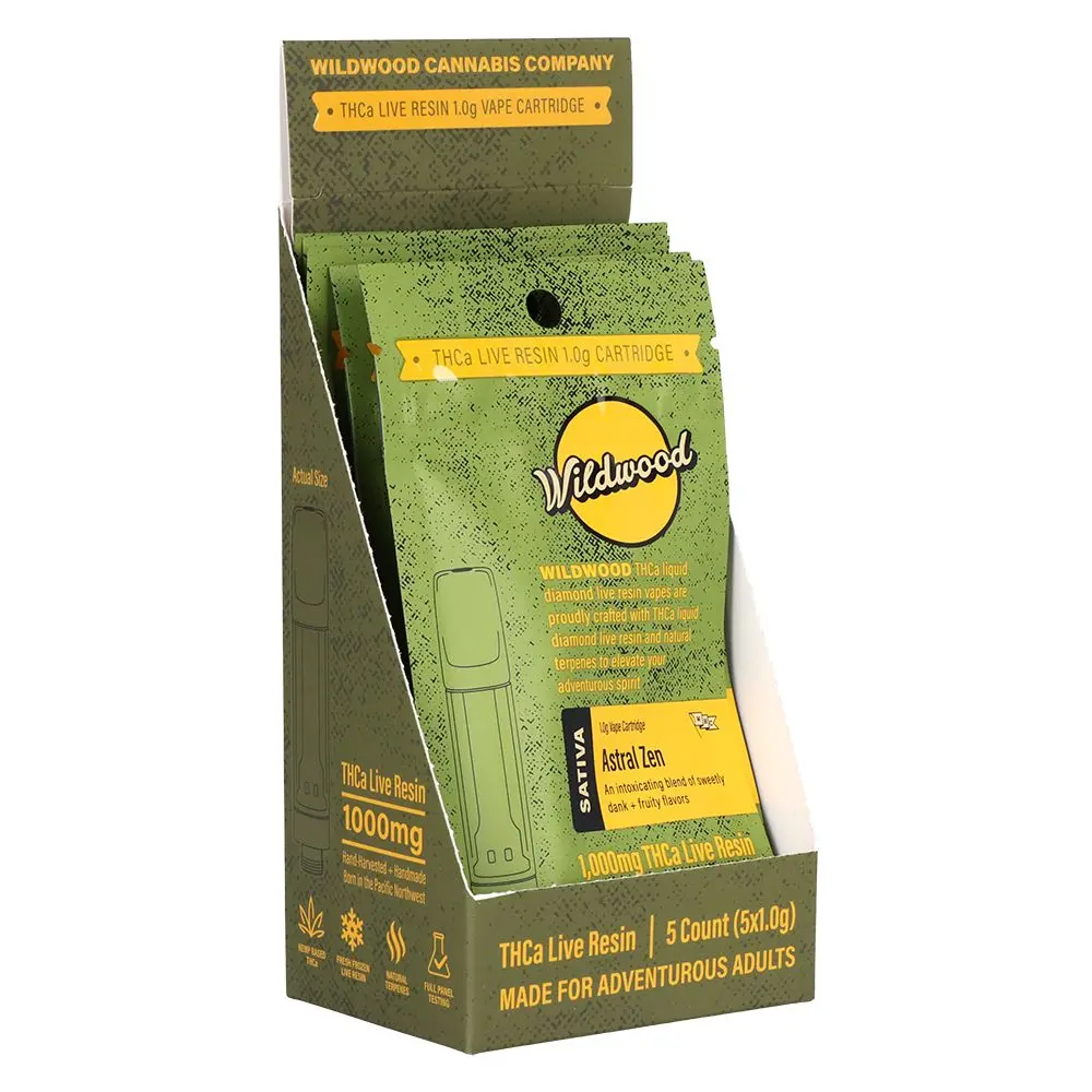 Wildwood Dispensary Grade Live Resin Thca Cartridge | 1G | 5Ct Display 5