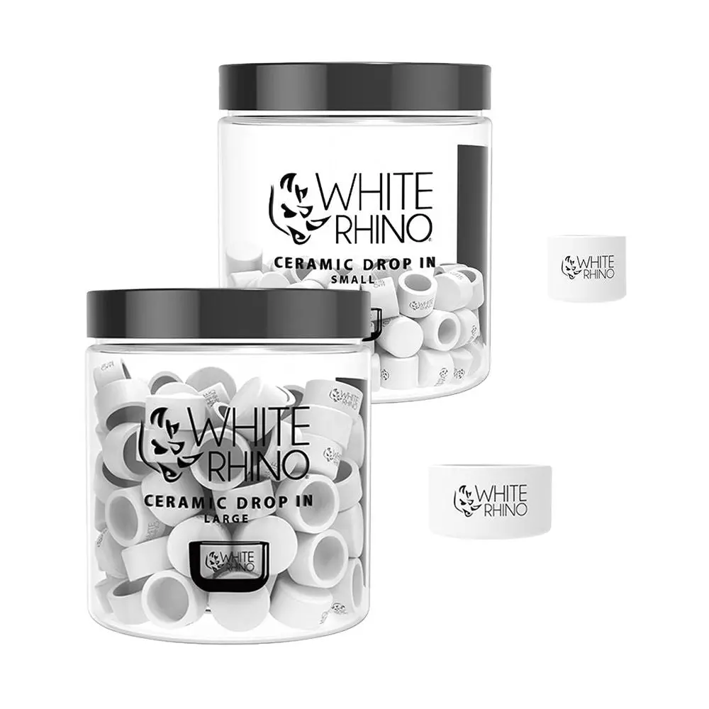 White Rhino Ceramic Drop In Dish | 50Ct Jar 1