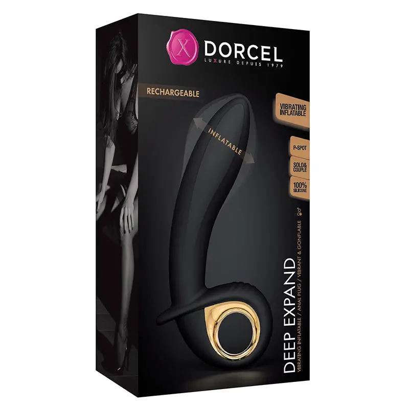 Dorcel Deep Expand Rechargeable Silicone Inflating Vibrator Black 1