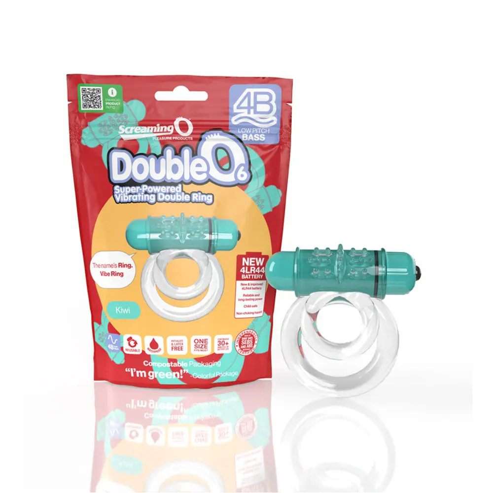 Screaming O 4B Doubleo 6 Vibrating Double Cockring Kiwi 1