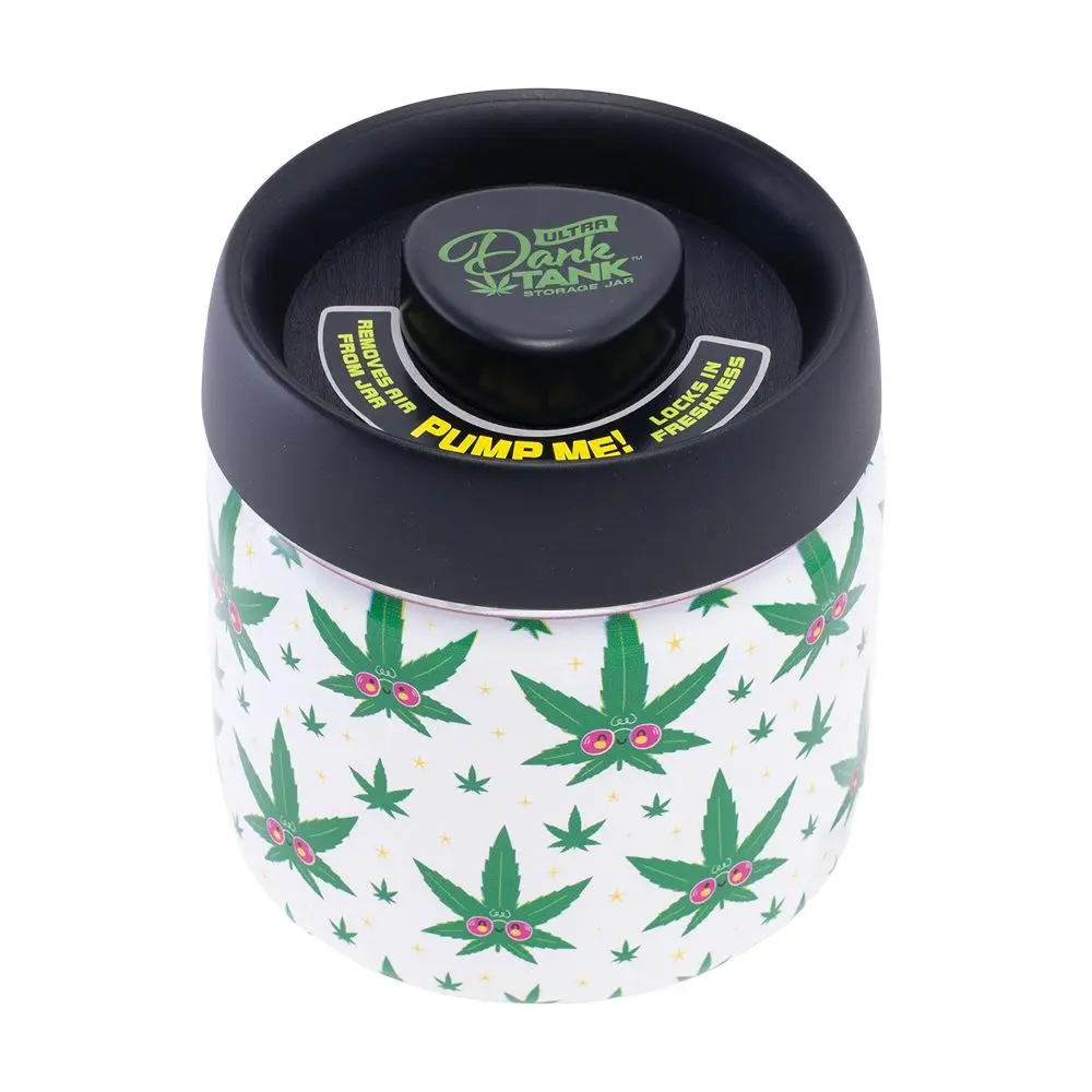 Fujima Dank Tank Vacuum Glass Jar - 4.2" / Hemp Leaf 1