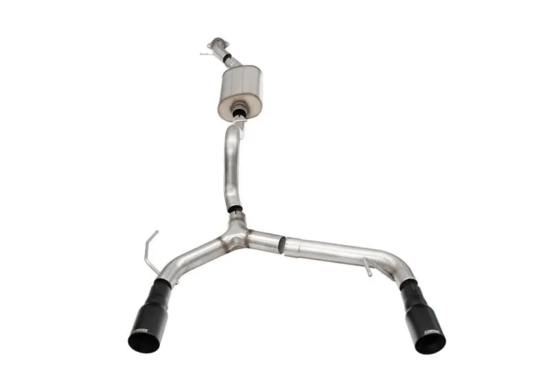 Corsa 21-24 Ford Bronco 2.3L 2-Door 2.75In Cat-Back Dual Rear Exhaust W/ 4In Straight-Cut Black Tips 1