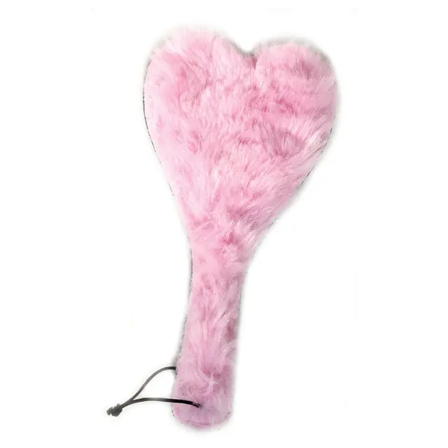 Spank Her Plush Heart Paddle (Leather) 1