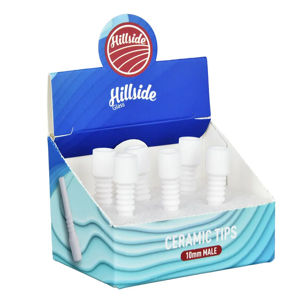 Hillside Glass Ceramic Dab Tips - 1.5" / 10Mm M 6Pcs 1