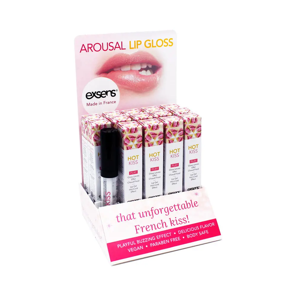 Exsens Hot Kiss Arousal Lip Gloss 15Pc Display 1