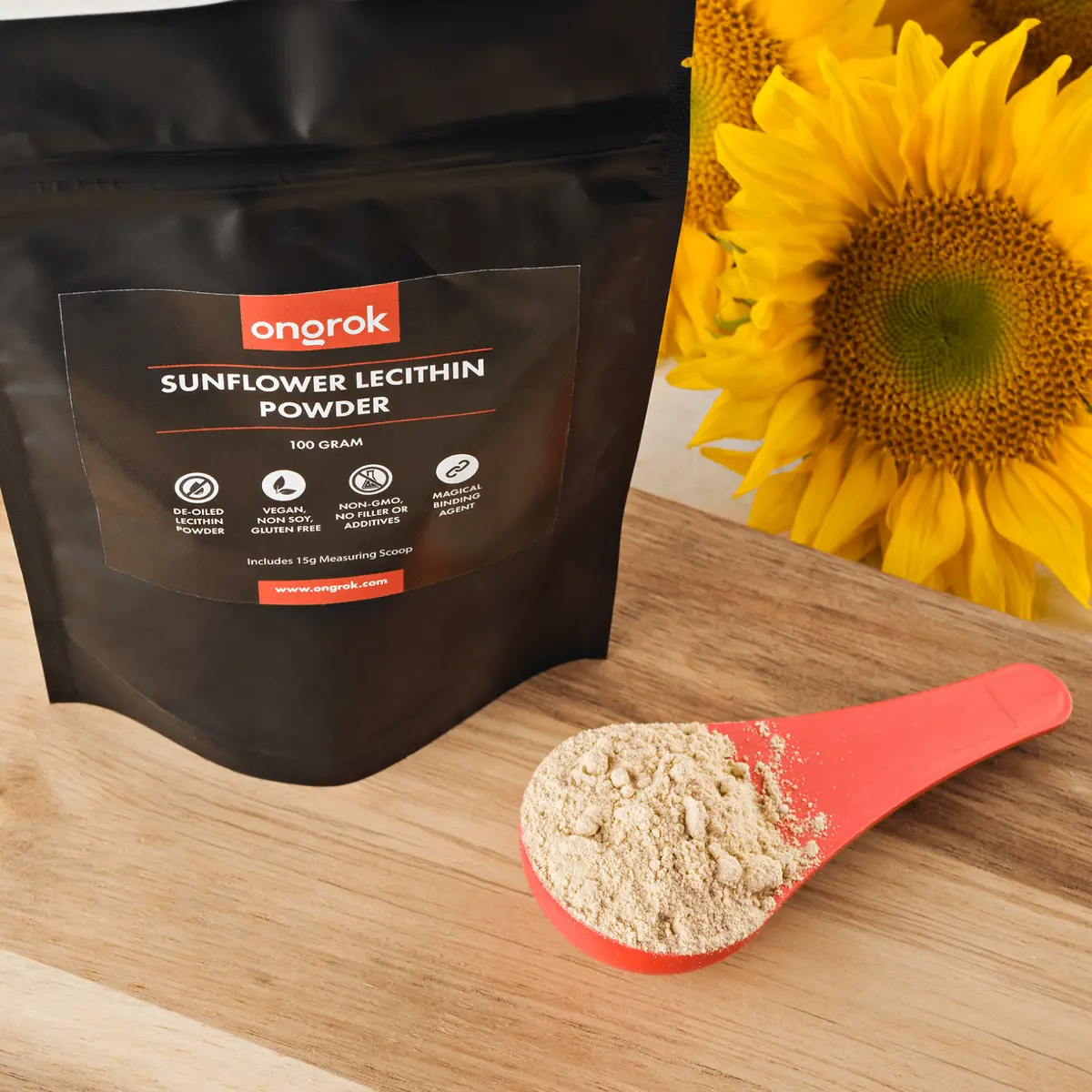Ongrok’S Non-Gmo Sunflower Lecithin Powder 1