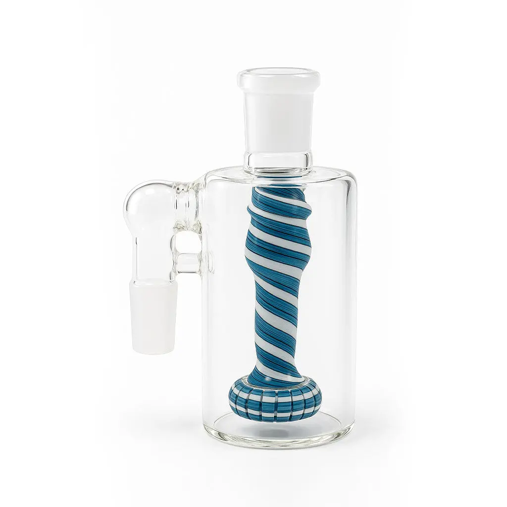 Colorful Swirl Handblown Glass Showerhead Perc Ash Catcher 1