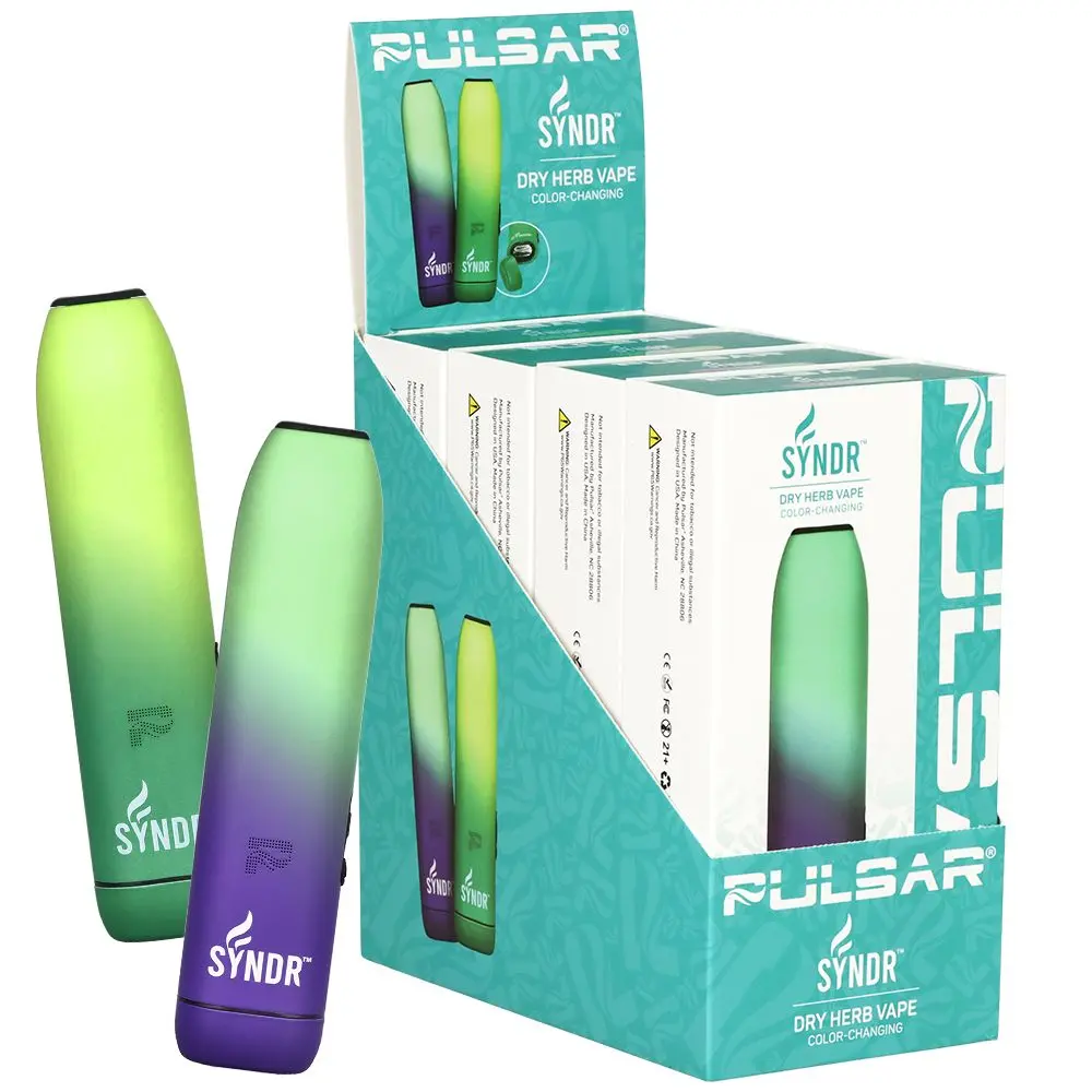 4Ct Display - Pulsar Syndr Dry Herb Vaporizer Thermo Series - 880Mah / Assorted Colors 1